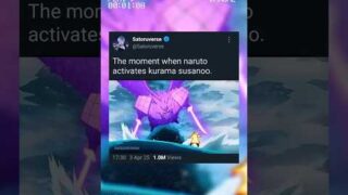 The moment when naruto activates kurama susanoo.#shorts